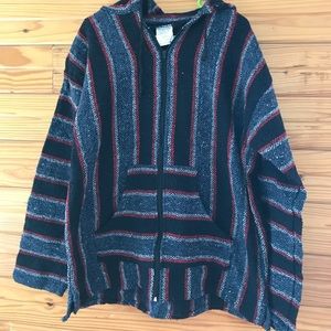 Mexican Mr. Baja Zip Hoodie Poncho